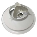 Anemostat circular D160 mm, cu interior reglabil, cu damper din ABS verso