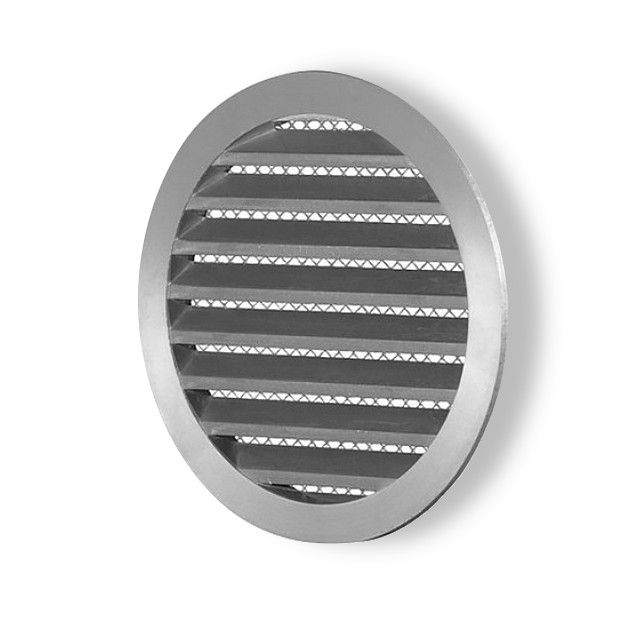 Grilă circulară de exterior, cu plasă, turnată