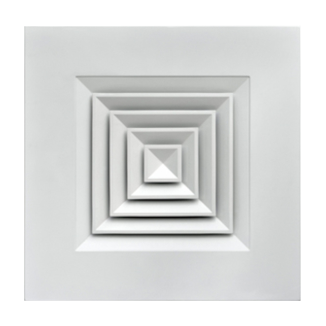 Anemostat pătrat ramă lată, casetat