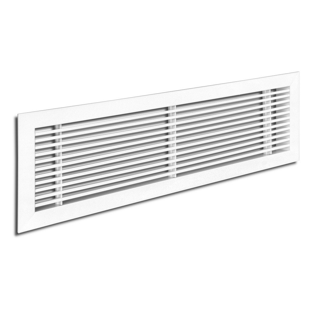 Grilă liniară 600x200 mm, aluminiu, cu lamele fixe