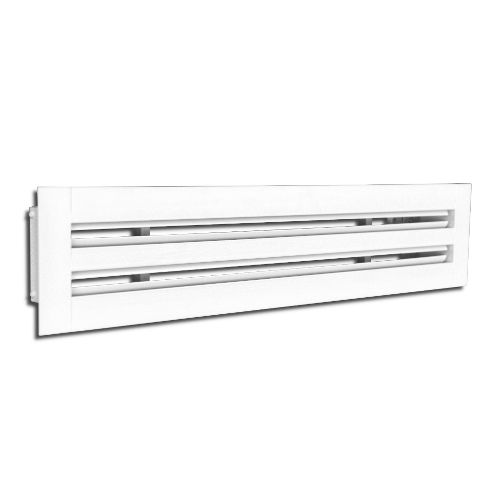 Difuzor liniar slot cu 2 fante, L=600 mm, cu lamele deflectoare