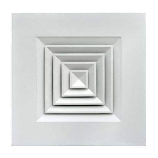 Anemostat pătrat ramă lată, casetat